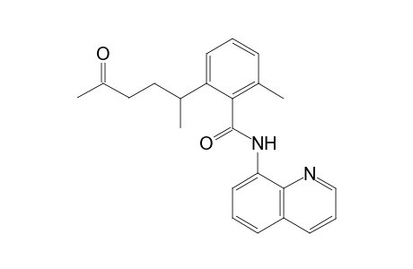 2-methyl-6-(5-oxohexan-2-yl)-N-(quinolin-8-yl)benzamide