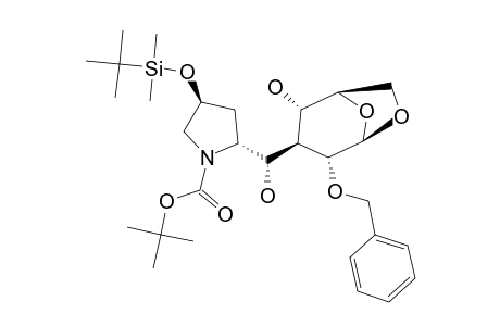 #9;1,6-ANHYDRO-2-O-BENZYL-3-DEOXY-3-[(1'R)-4'-O-(TERT.-BUTYL)-DIMETHYLSILYL-N-TERT.-BUTYLOXYCARBONYL-2',3',5'-TRIDEOXY-2',5'-IMINO-L-ERYTHRO-PENTITOL-1'