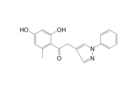 1-(2,4-dihydroxy-6-methylphenyl)-2-(1-phenyl-1H-pyrazol-4-yl)ethanone