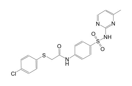 2-[(4-chlorophenyl)sulfanyl]-N-(4-{[(4-methyl-2-pyrimidinyl)amino]sulfonyl}phenyl)acetamide