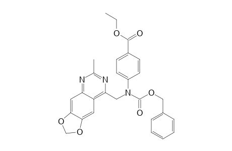 Ethyl 4-[N-(benzyloxycarbonyl)-N-(2-methyl-6,7-methylenedioxyquinazolin-4-ylmethyl)amino]benzoate