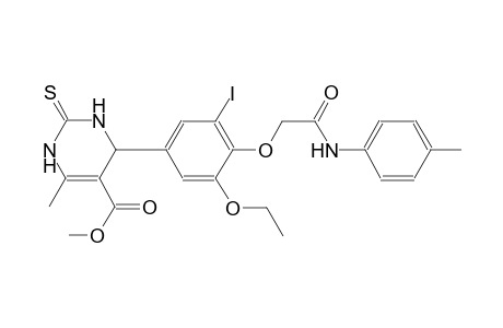 methyl 4-{3-ethoxy-5-iodo-4-[2-oxo-2-(4-toluidino)ethoxy]phenyl}-6-methyl-2-thioxo-1,2,3,4-tetrahydro-5-pyrimidinecarboxylate