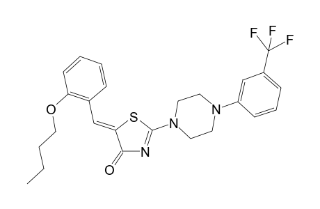 (5Z)-5-(2-butoxybenzylidene)-2-{4-[3-(trifluoromethyl)phenyl]-1-piperazinyl}-1,3-thiazol-4(5H)-one