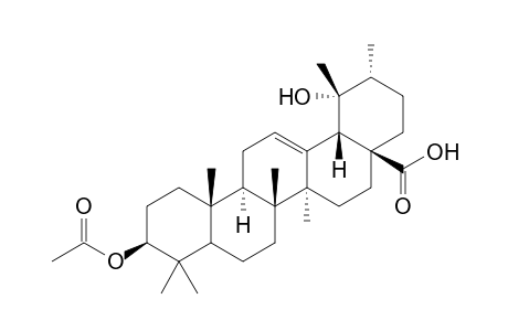 3.beta.-Acetoxy-19.alpha.-hydroxy-ursa-12-en-28-oic Acid