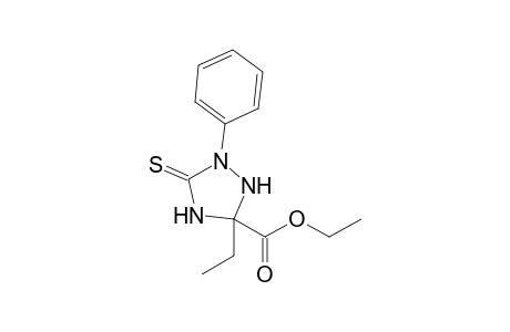5-ETHOXYCARBONYL-5-ETYHL-2-PHENYL-[1,2,4]-TRIAZOLIDINE-3-THIONE