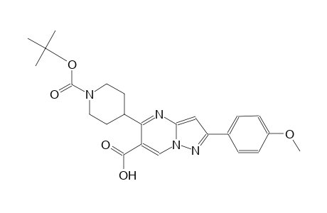 pyrazolo[1,5-a]pyrimidine-6-carboxylic acid, 5-[1-[(1,1-dimethylethoxy)carbonyl]-4-piperidinyl]-2-(4-methoxyphenyl)-