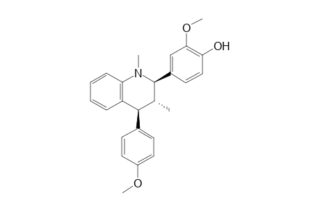 2-methoxy-4-((2R,3R,4S)-4-(4-methoxyphenyl)-1,3-dimethyl-1,2,3,4-tetrahydroquinolin-2-yl)phenol