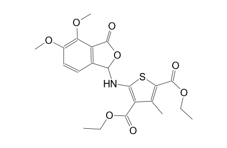 diethyl 5-[(4,5-dimethoxy-3-oxo-1,3-dihydro-2-benzofuran-1-yl)amino]-3-methyl-2,4-thiophenedicarboxylate