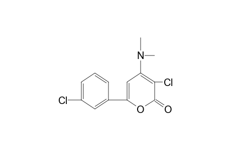 3-chloro-6-(m-chlorophenyl)-4-(dimethylamino)-2H-pyran-2-one