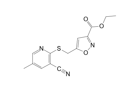 5-{[(3-cyano-5-methyl-2-pyridyl)thio]methyl}-3-isoxazolecarboxylic acid, ethyl ester