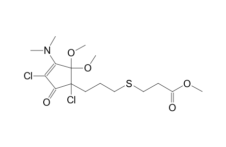 2,5-DICHLORO-3-DIMETHYLAMINO-4,4-DIMETHOXY-5-(4-THIA-6-METHOXYCARBONYL-1-HEXYL)-2-CYCLOPENTENONE