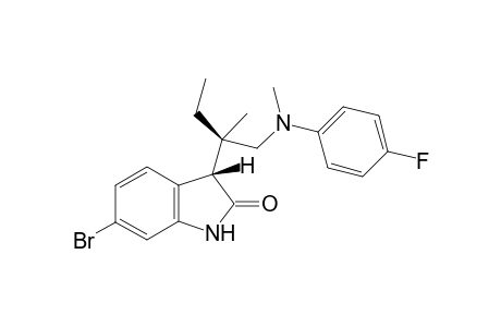 (3S,1'R)-6-Bromo-3-{1'-[(4''-fluorophenyl)(methyl)amino]-2'-methylbutan-2'-yl}indolin-2-one