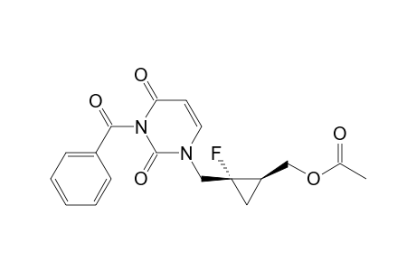 3-Benzoyl-1-{[(cis)-1'-fluoro-2'-(acetoxymethyl)cycloprop-1'-yl]methyl}-uracil