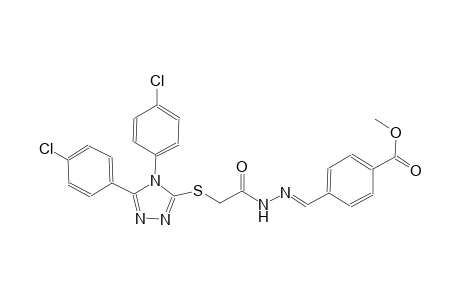 methyl 4-{(E)-[({[4,5-bis(4-chlorophenyl)-4H-1,2,4-triazol-3-yl]sulfanyl}acetyl)hydrazono]methyl}benzoate