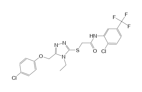 2-({5-[(4-chlorophenoxy)methyl]-4-ethyl-4H-1,2,4-triazol-3-yl}sulfanyl)-N-[2-chloro-5-(trifluoromethyl)phenyl]acetamide