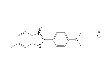 3,6-dimethyl-2-[p-(dimethylamino)phenyl]benzpthiazolium chloride