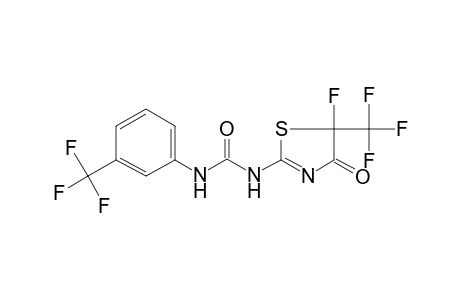 Thiazol-4(5H)-one, 5-fluoro-5-trifluoromethyl-2-[3-(3-trifluoromethylphenyl)ureido]-