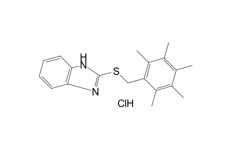 2-[(2,3,4,5,6-pentamethylbenzyl)thio]benzimidazole, monohydrochloride