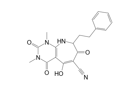 5-Hydroxy-8-(2-phenylethyl)-1,3-dimethyl-2,4,7-trioxo-2,3,4,7,8,9-hexahydro-1H-pyrimido[4,5-b]azepine-6-carbonitrile