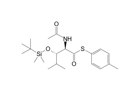 (2R,3S)-2-acetamido-3-[tert-butyl(dimethyl)silyl]oxy-4-methyl-pentanethioic acid S-(p-tolyl) ester