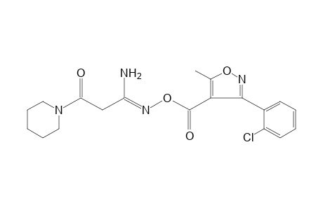 O-{[3-(o-chlorophenyl)-5-methyl-4-isoxazolyl]carbonyl}-beta-oxo-1-piperidinepropionamidoxime