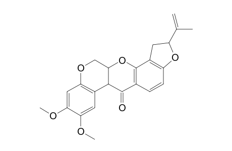 1,2,12,12a-tetrahydro-2-isopropenyl-8,9-dimethhoxy[1]benzopyrano-[3,4-furo[2,3-H][1]benzopyran-6(6aH)-one