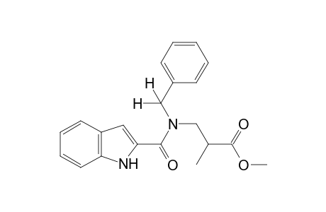 N-benzyl-N-[(indol-2-yl)carbonyl]-2-methyl-beta-alanine, methyl ester