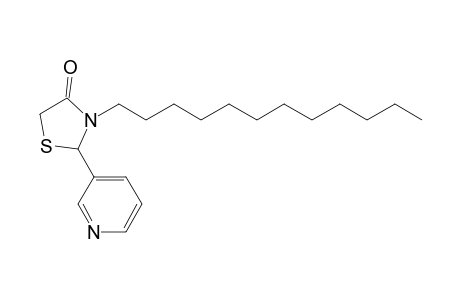 3-dodecyl-2-(3-pyridyl)-4-thiazolidinone