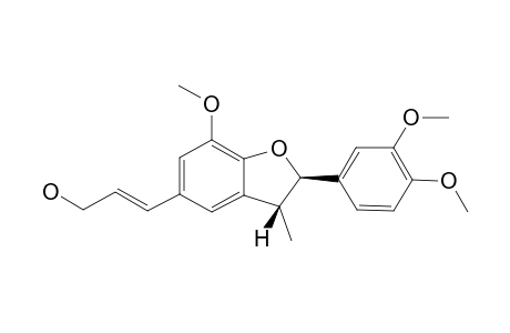 (+/-)-3-[2-(3,4-DIMETHOXYPHENYL)-3-METHYL-7-METHOXY-2,3-DIHYDROBENZO-[B]-FURAN-5-YL]-2-PROPEN-1-OL;RAC-FRAGNASOL-C