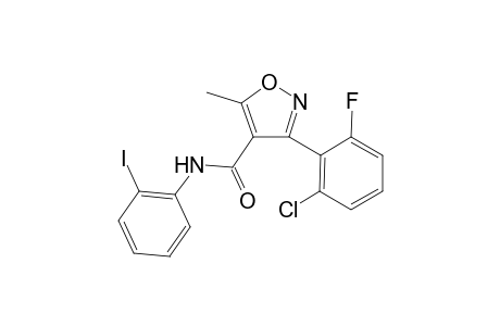 3-(2-chloro-6-fluorophenyl)-N-(2-iodophenyl)-5-methyl-4-isoxazolecarboxamide