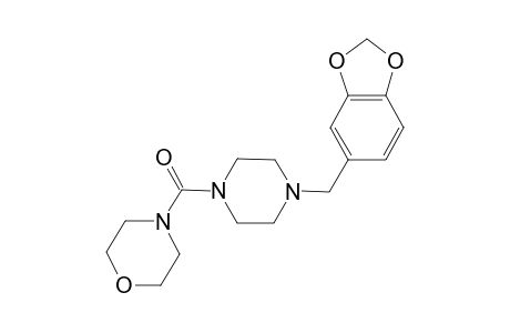 4-{[4-(1,3-Benzodioxol-5-ylmethyl)-1-piperazinyl]carbonyl}morpholine