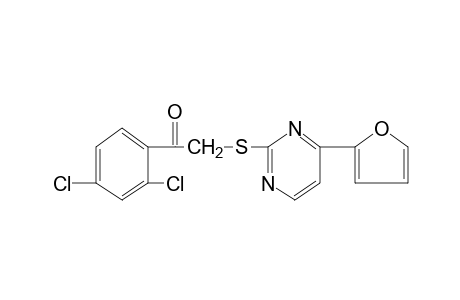 2',4'-dichloro-2-{[4-(2-furyl)-2-pyrimidinyl]thio}acetophenone