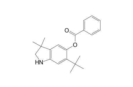 1H-Indol-5-ol, 6-(1,1-dimethylethyl)-2,3-dihydro-3,3-dimethyl-, benzoate (ester)