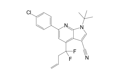 4-(1,1-Difluorobut-3-enyl)-1-tert-butyl-6-(4-chlorophenyl)-1H-pyrrolo[2,3-b]pyridine-3-carbonitrile