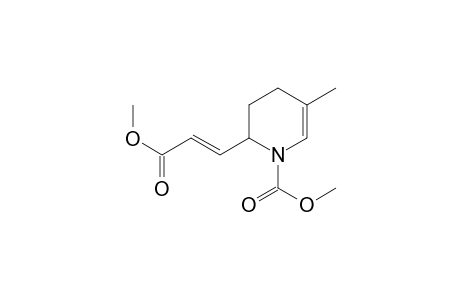 1(2H)-Pyridinecarboxylic acid, 3,4-dihydro-2-(3-methoxy-3-oxo-1-propenyl)-5-methyl-, methyl ester, (E)-(.+-.)-
