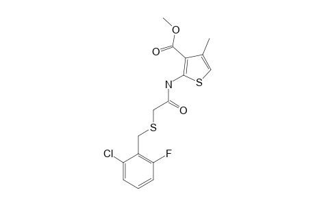 2-{2-[(2-chloro-6-fluorobenzyl)thio]acetanido}-4-methyl-3-thiophenecarboxylic acid, methyl ester
