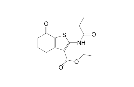 benzo[b]thiophene-3-carboxylic acid, 4,5,6,7-tetrahydro-7-oxo-2-[(1-oxopropyl)amino]-, ethyl ester