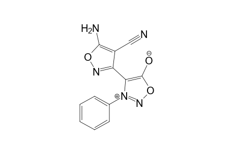 3-Phenyl-4-(5'-amino-4'-cyanoisoxazol-3'-yl)sydnone