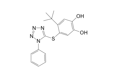 4-tert-Butyl-5-(1-phenyl-1H-tetrazol-5-ylthio)benzene-1,2-diol