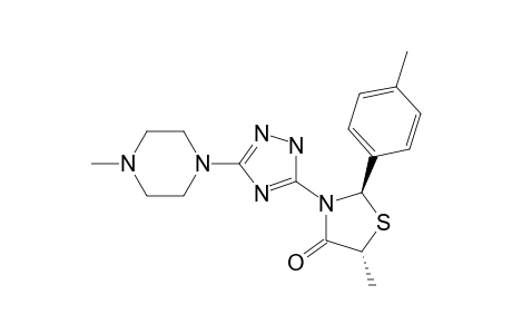 (trans)-5-methyl-3-(3-(4-methylpiperazin-1-yl)-1H-1,2,4-triazol-5-yl)-2-p-tolylthiazolidin-4-one