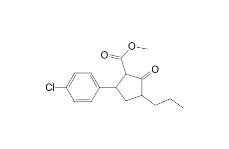 Methyl 2-oxo-5-(4-chlorophenyl)-3-propylcyclopentanecarboxylate