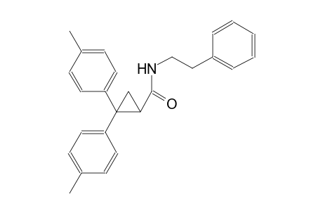 2,2-bis(4-methylphenyl)-N-(2-phenylethyl)cyclopropanecarboxamide