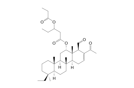 12.alpha.-(3'-Propanoyloxypentanoyloxy)-20,24-dimethyl-24-oxoscalar-16-en-25-al