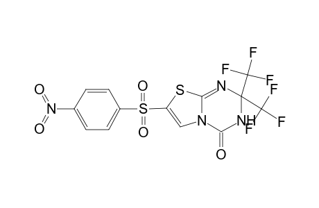 7-[(4-nitrophenyl)sulfonyl]-2,2-bis(trifluoromethyl)-2,3-dihydro-4H-[1,3]thiazolo[3,2-a][1,3,5]triazin-4-one