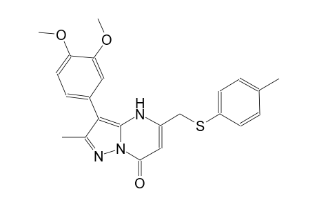 pyrazolo[1,5-a]pyrimidin-7(4H)-one, 3-(3,4-dimethoxyphenyl)-2-methyl-5-[[(4-methylphenyl)thio]methyl]-