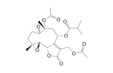 (4R*,5R*,6S*,8S*,10R*)-10,13-DIACETYLOXY-4,5-EPOXY-8-ISOBUTYRYLOXY-1-OXOGERMACR-7(11)-EN-6,12-OLIDE