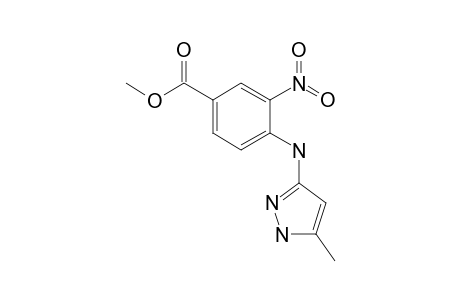 Methyl 3-nitro-4-[(5-methyl-1H-pyrazol-3-yl)amino]benzoate