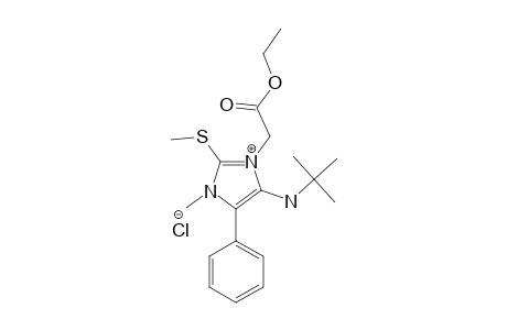 4-(tert-Butylamino)-3-[(ethoxycarbonyl)methyl]-1-methyl-2-(methylthio)-5-phenylimidazolium Chloride