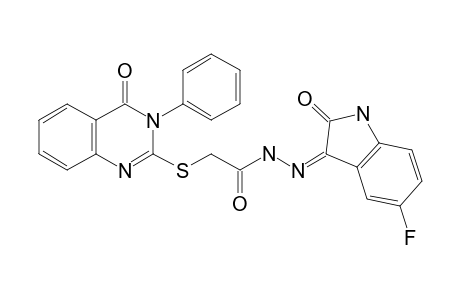 3-[[(3-phenyl-4(3H)-quinazolinone-2-yl)mercaptoacetyl]hydrazono]-1H-5-fluoro-2-indolinone