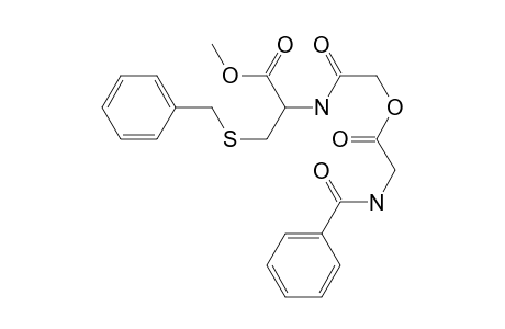 2-[[2-(2-Benzamido-1-oxoethoxy)-1-oxoethyl]amino]-3-(phenylmethylthio)propanoic acid methyl ester